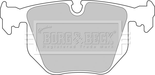 BORG & BECK stabdžių trinkelių rinkinys, diskinis stabdys BBP1562